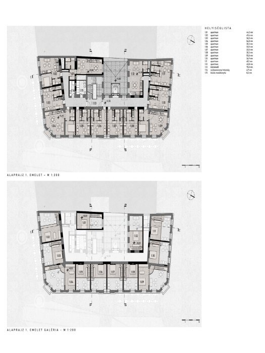 1. EMELET + GALÉRIA ALAPRAJZ