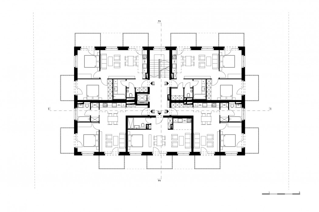 Alaprajz 1em B épület