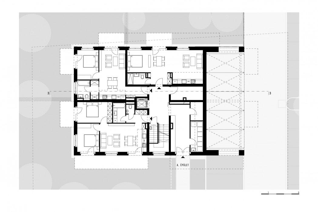 Alaprajz földszint A épület
