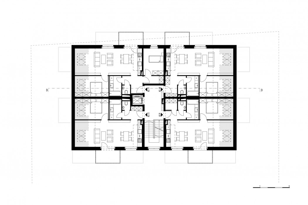 attic floor plan "A" building