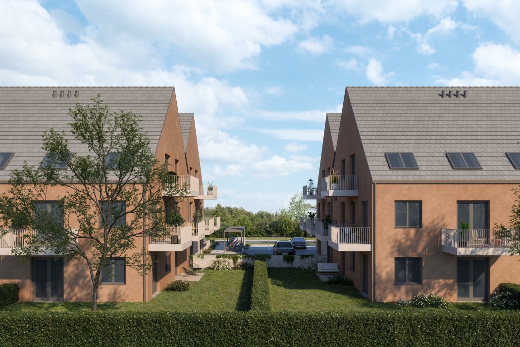 Látványterv - oldalkerti nézet