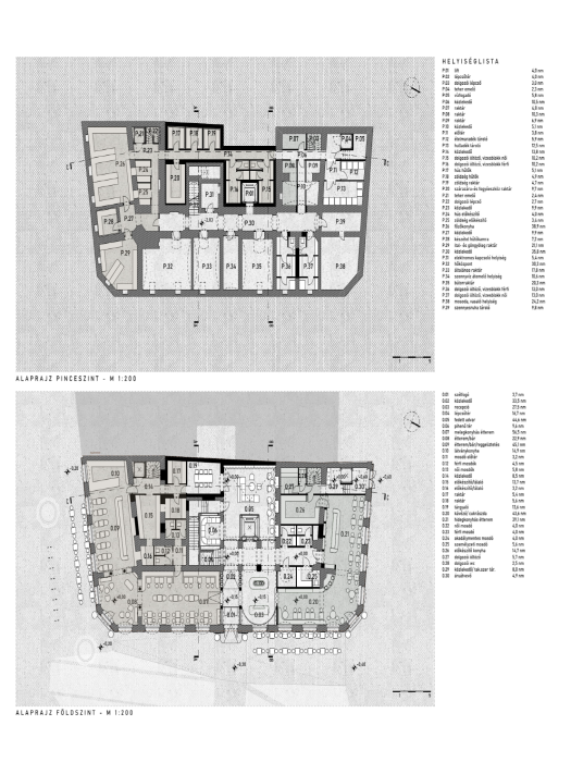 PINCE - FÖLDSZINT ALAPRAJZ